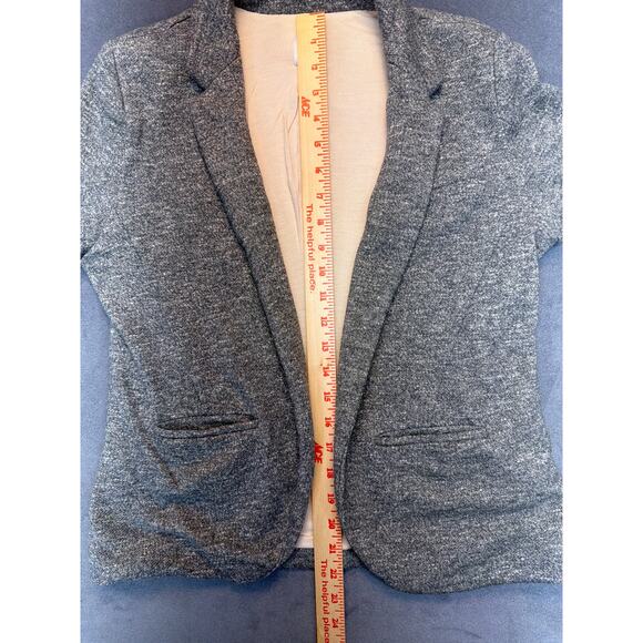 Lauren Conrad Blazer Heather Grey 3/4 Sleeves Size 8 - Picture 5 of 8